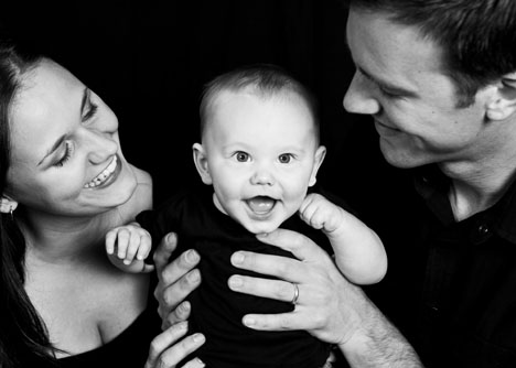 Gavin with mom and dad